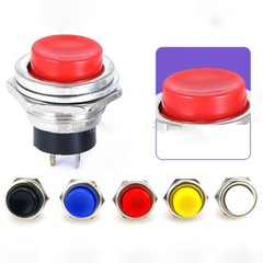 16mm Momentary Push Button Horn Switch OFF (ON) 250V/3A 2 Pin Red Green Black