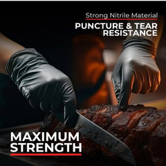 Advance Black Nitrile Exam Gloves 5 Mil Powder Latex Free Bulk 1000ct Glove
