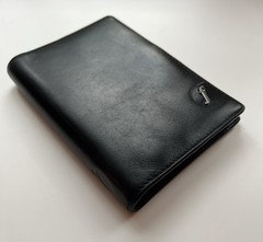 Filofax Boston Pocket Slim Organizer Black Deluxe Nappa Leather EUC