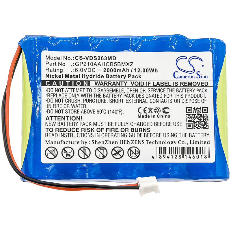 2000mAh Battery for VDW Silver Reciproc, SR2634, V0411630000000，GP210AAHCB5BMXZ