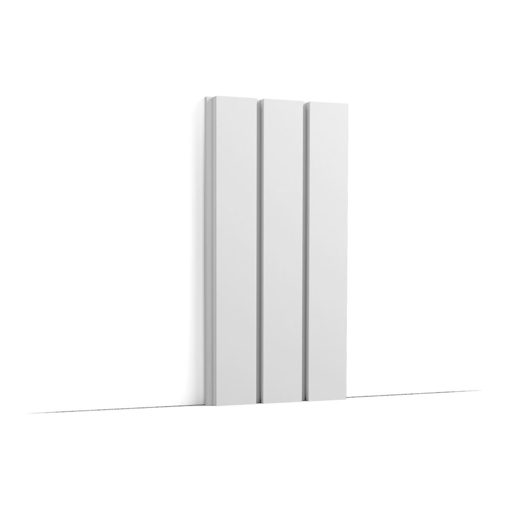 Outwater 9-7/8″ x 78-3/4″ Primed White Bar XL 3D Wall Panel (6 Pack)