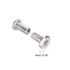 10 Set Screw Post Fit for 5/16″ Hole Dia Male M6x12mm Belt Buckle Binding Bolt