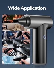 Compressed Air Duster, 200000RPM Super Power Electric Air Duster, 11-Gear Ste…