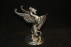 S8999 19th Century – Styled Pewter Griffon Business Card Holder. Italy.