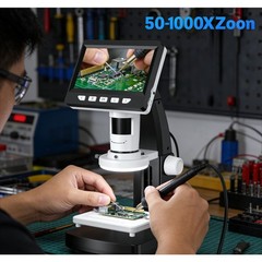 4.3″ LCD USB Digital Microscope 2MP 1080P HD 1000X Electronics Repair Soldering