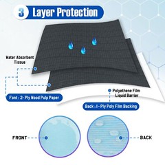 Disposable Dental Bib 13″x 18″ – 3 Ply Waterproof Tattoo Bib Sheet for Patients