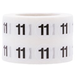 White with Black Number Stickers | 0.5″ Inch Round | 1000 Pack | Pick from 0-20