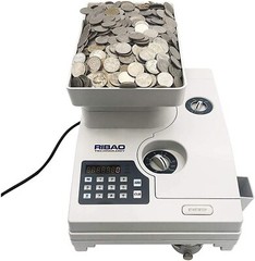 Ribao HCS-3300 High Speed Coin Counter, Bank Grade Coin Sorter with Large Hopper