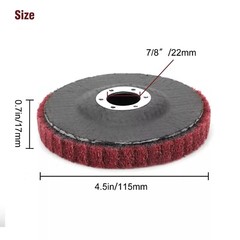 Metal Polishing 4.5″ Nylon Flap Discs 10PCS Grit 320 Deburr & Rust Removal