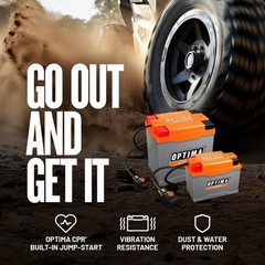 OPTIMA® QUAD14 ORANGETOP® Lithium – Built-in Engine Start Reserve with BMS and P