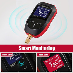 Digital Vacuum Gauge, Micron Vacuum Gauge Tester with 11 Units, 7/16 Inch-20 UNF
