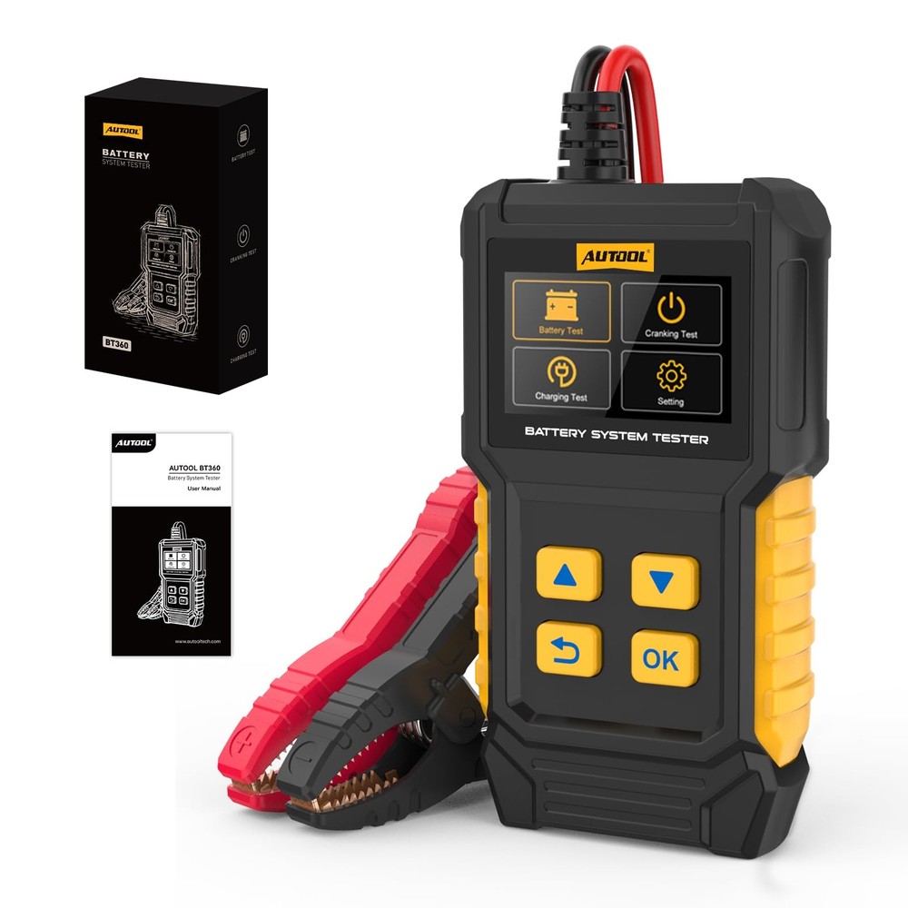 Car Battery Tester 12V 24V Battery Load Tester 30-2000 CCA Automotive Battery…