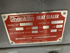 Semi automatic Shanklin S-23C L-Sealer with take away belt and power film feed