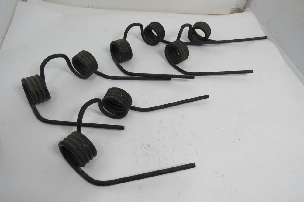 Set of Four Baler Tines, Steel Black Unmarked Excellent Condition