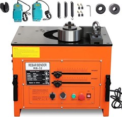 1-1/4″ 32mm Construction 10 Rebar Bending Bender Machine W/ 2 Foot Pedals NEW