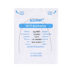 AZDENT Dental Orthodontics 35˚Cu-NiTi Round Arch Wires With Stops Preformed