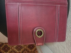 Franklin Covey Leather Red Filofax Malden A5 Organizer