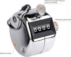Hand Tally Counter, Handheld 4 Digit Lap Counter, Manual Mechanical Clicker HO
