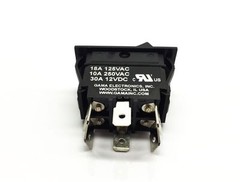 30 Amp DPDT Double Pole Double Throw On-Off-On Rocker Switch – 129E-B/B