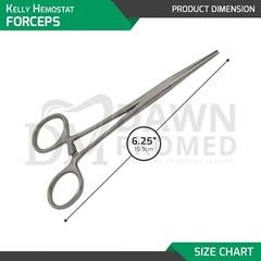 10 Kelly Hemostat Forceps 6.25″ Straight + Curved Locking Dental Fishing Plier