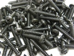 100 pcs – #10 X 1″ Black Zinc Phillips Pan Head Wood Thread Sheet Metal Screw