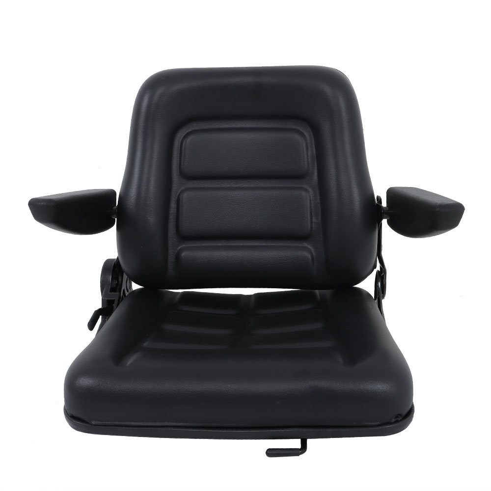 Universal Tractor Seat, Lawn Mower Seat with Armrests for Excavator Backhoe