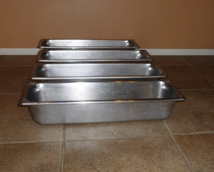 4 Stainless Steel Steam Table Pans 1 Vollrath – 3 Syscoware 20 3/4 x 6 1/4″ x 4″