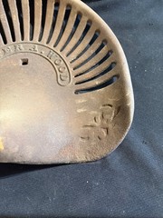 #28 CAST IRON Tractor Implement Seat WALTER A WOOD Hoosick Falls New York USA