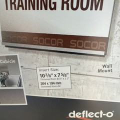 Deflecto Anti-Glare Sign Holder Side Load, Clear. Tabletop Or Wall Mount. NEW