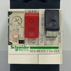 SCHNEIDER GV2ME32 MOTOR CIRCUIT BREAKER, 3P, 24-32 A, UK#431