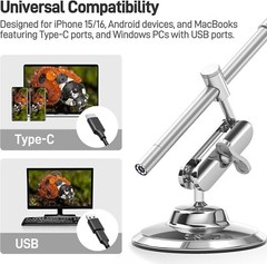 Teslong USB-C Microscope 200X Magnification Portable Camera Fit for iPhone 15+