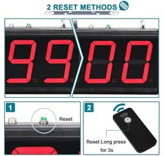 Digital LED Counter 4″ Digits Display People Visitor Item Counter w/Remote