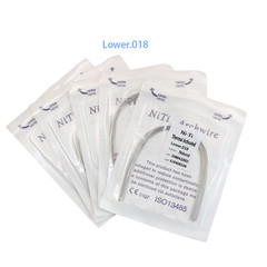 Dental Orthodontic Heat Thermal Activated NITI Arch Wires Natural Round Wire