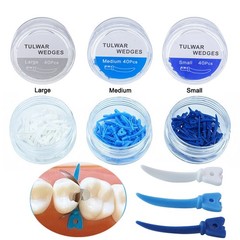 Dental Plastic Wooden Wedges Arc Diamond Diastema Matrix Wedge w Circular Hole