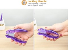 Bostitch Office inLIGHT One Hole Punch Reduced Effort Assorted Colors 2401