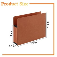 10 Packs Expanding File Pockets,5-1/4″” Expandable Folder Bag,Expandable File…