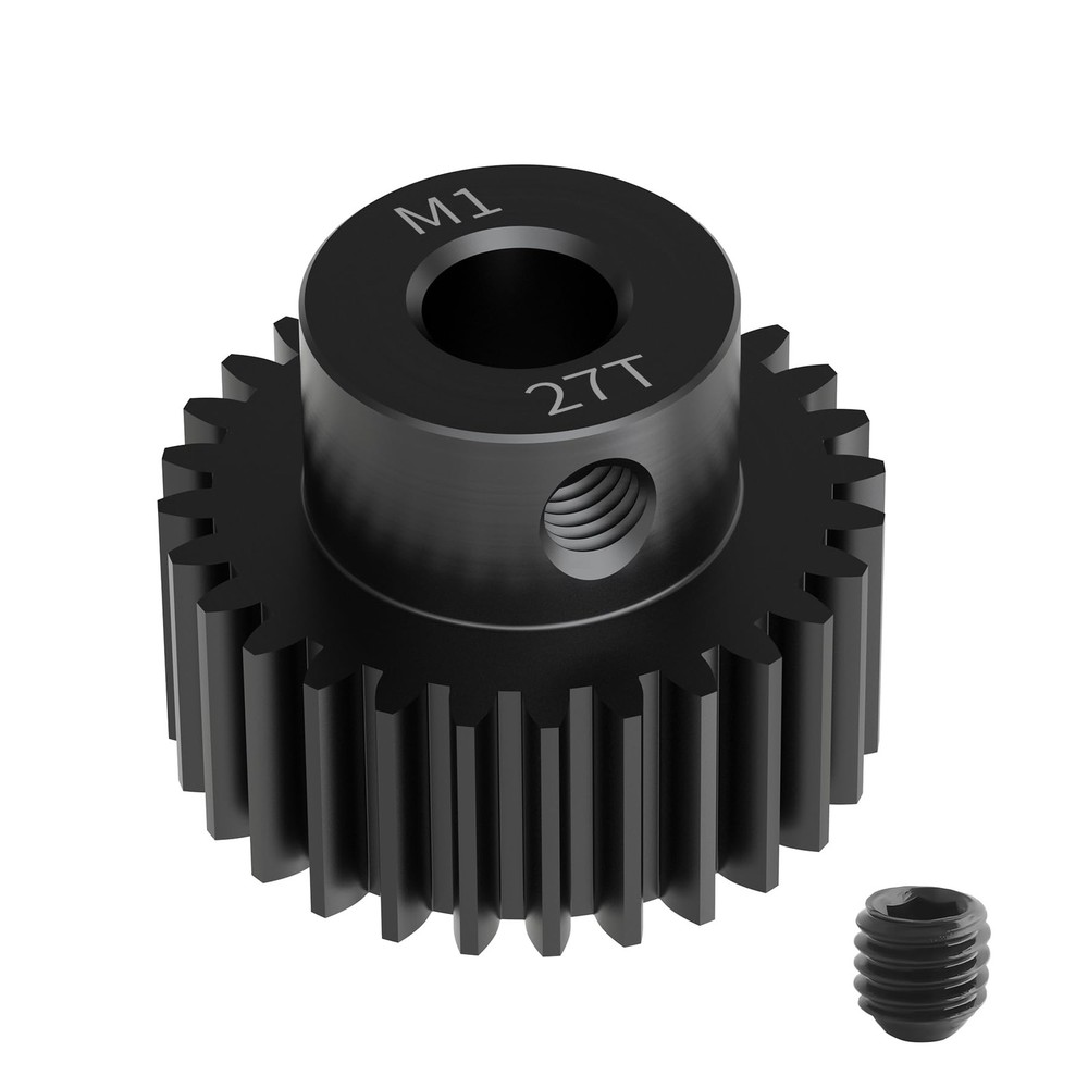 M1 27T Pinion Motor Gear 5mm Shaft Hole Hardened Carbon Steel RC Car Upgrade