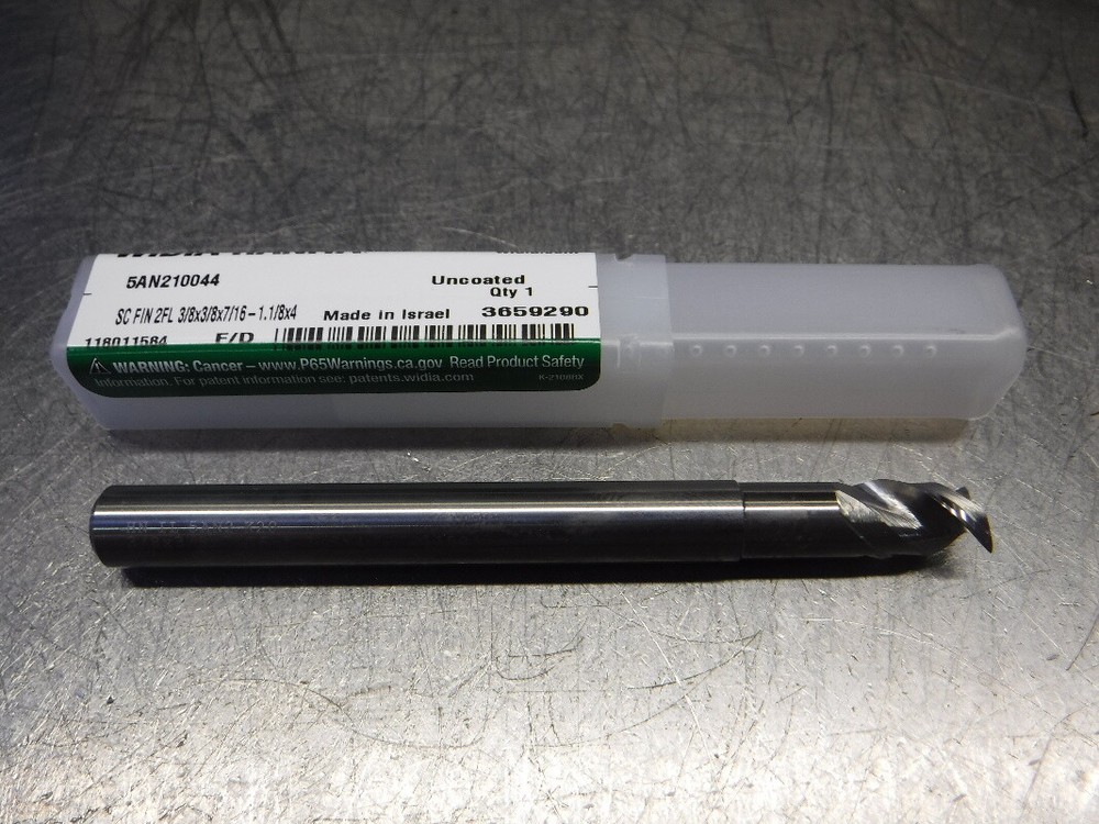 Widia/Hanita 3/8″ 2 Flute Carbide Endmill 3/8″ Shank 5AN210044 (LOC820)