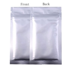 Different Sizes Flat Premium Heavy-Duty Aluminum Silver Zip Lock Pouch Bag M