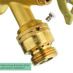 Homewerks VACBFPZ4B 0.75 in. Brass Male Hose Thread Vacuum 3/4 Inch.,