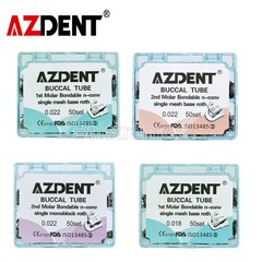 AZDENT Dental Orthodontic Buccal Tubes 1st 2nd Molar Roth MBT 022 Bondable