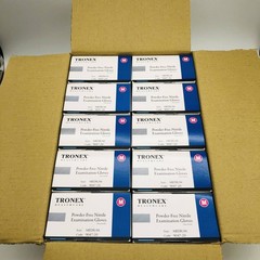 Tronex 9047-20 Disposable Gloves Nitrile Medium Black Powder Free Case of 1000