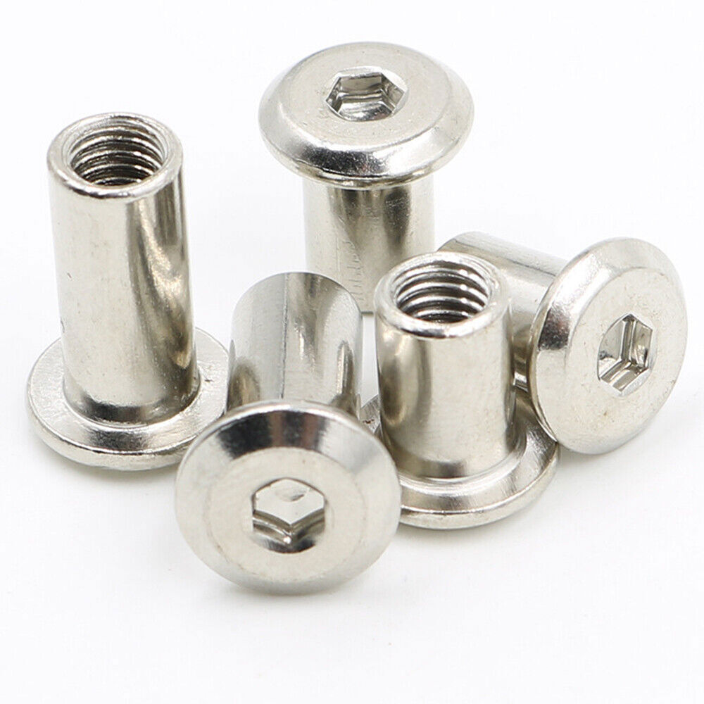 M3 M4 M5 M6 M8 M10 Steel Rivet Cap Nuts Hex Socket Furniture Connector Barrel