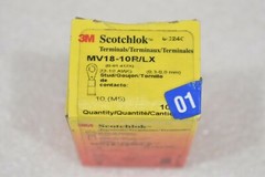3M SCOTCHLOK MV18-10R/LX RED BRAZED VINYL BRAZED RING TERMINAL ( LOT OF 84 )