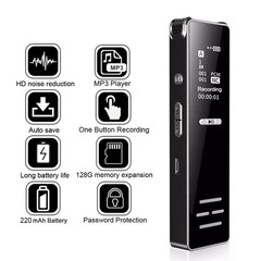 Mini Audio Recorder – HD Voice Activated Recorder with MP3 Playback 77x20mm
