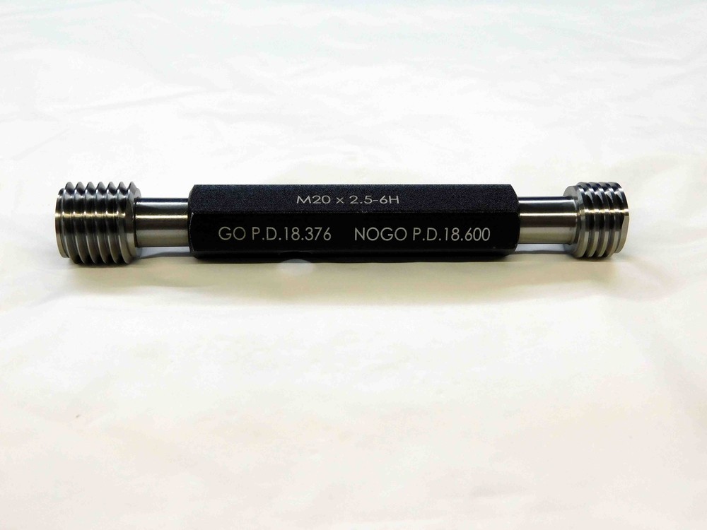 NEW M20 X 2.5 6H METRIC THREAD PLUG GAGE 20.0 2.50 GO NO GO PD’S 18.376 & 18.600