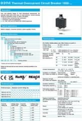 ETA Thermal Circuit Breaker, 1658 Series, 20 A, 1 Pole, Auto reset, NEW