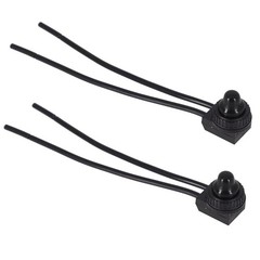 2x Waterproof Push Button Switch On/Off Black Car/Truck/Boat 12V DC Automotive