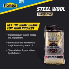 3~ Rhodes American 0000 Grade Super Fine Steel Wool Pad 12pk Flexible Heavy duty