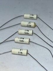 .01uf 160V Axial Film Polystyrene Capacitor 160 Volts 10000pF New Lot of (5)